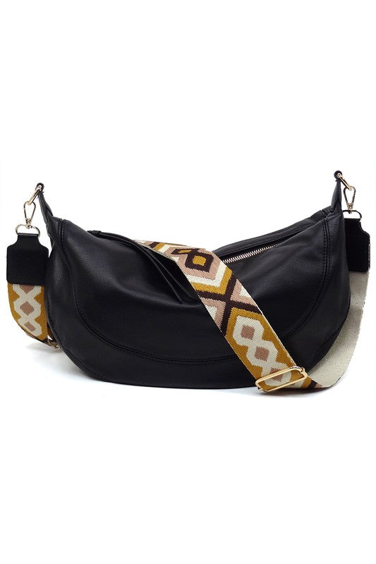 Women's Aztec Guitar Strap Slouchy Crossbody Bag | Zarnesh