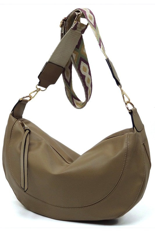 Women's Aztec Guitar Strap Slouchy Crossbody Bag | Zarnesh