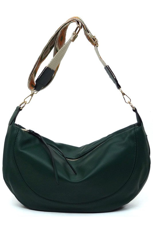 Women's Aztec Guitar Strap Slouchy Crossbody Bag | Zarnesh