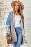 Women’s Aztec Pattern Geometric Open Front Knit Cardigan | Zarnesh