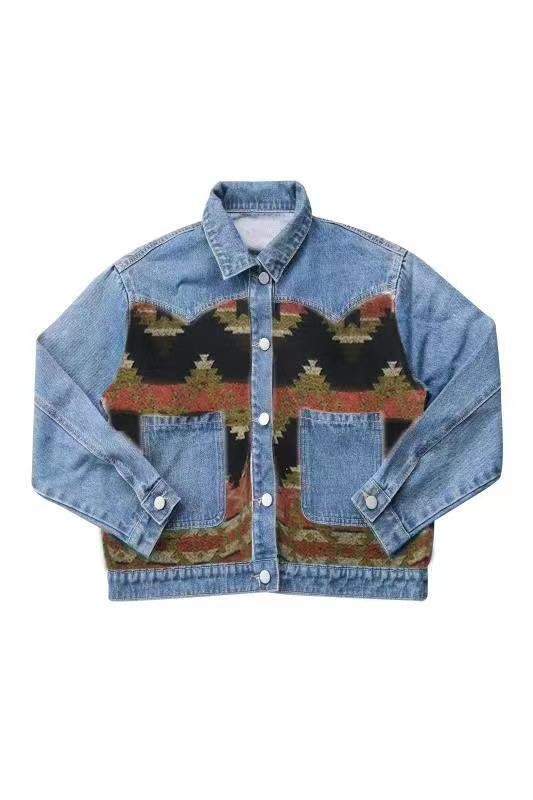 Women’s Aztec Print Cropped Western Jacket | Zarnesh  