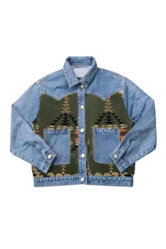 Women’s Aztec Print Cropped Western Jacket | Zarnesh  
