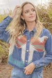 Women’s Aztec Print Cropped Western Jacket | Zarnesh  