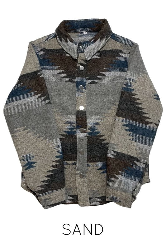 Women’s Aztec Print Snap Button-Up Western Jacket | Zarnesh