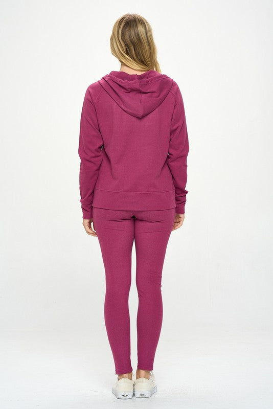 Women's Basic Fall Casual Active Hoodie Set | Zarnesh