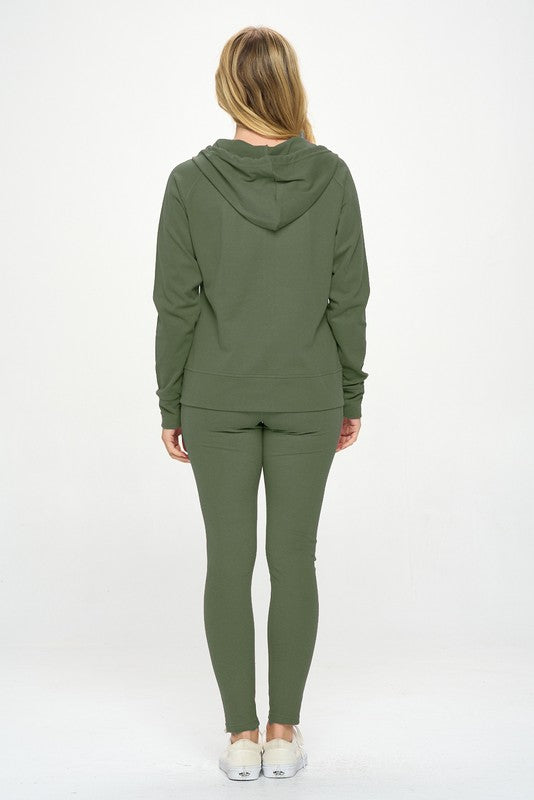 Women's Basic Fall Casual Active Hoodie Set | Zarnesh
