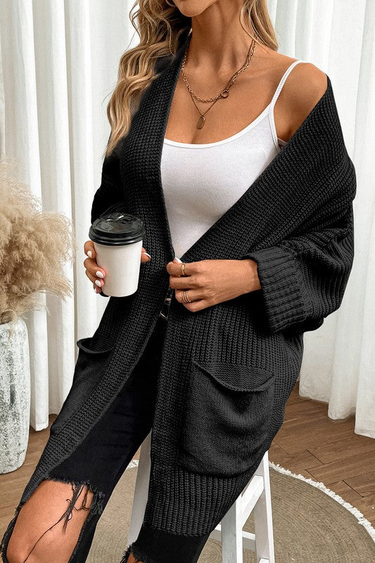 Women's Batwing Sleeve Oversized Cable Knit Cardigan | Zarnesh