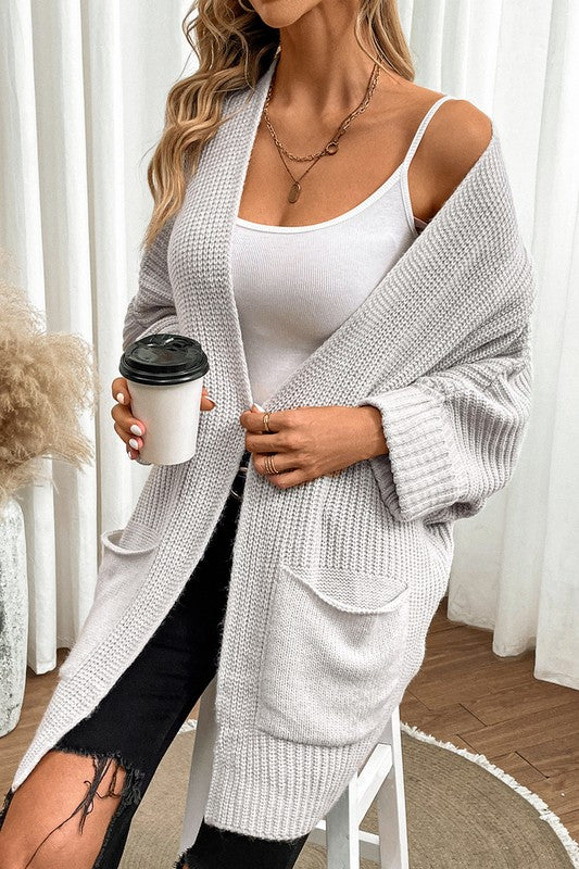 Women's Batwing Sleeve Oversized Cable Knit Cardigan | Zarnesh