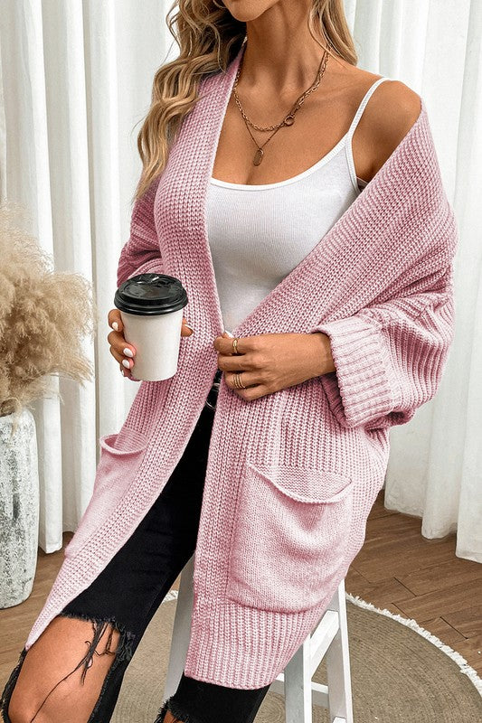 Women's Batwing Sleeve Oversized Cable Knit Cardigan | Zarnesh