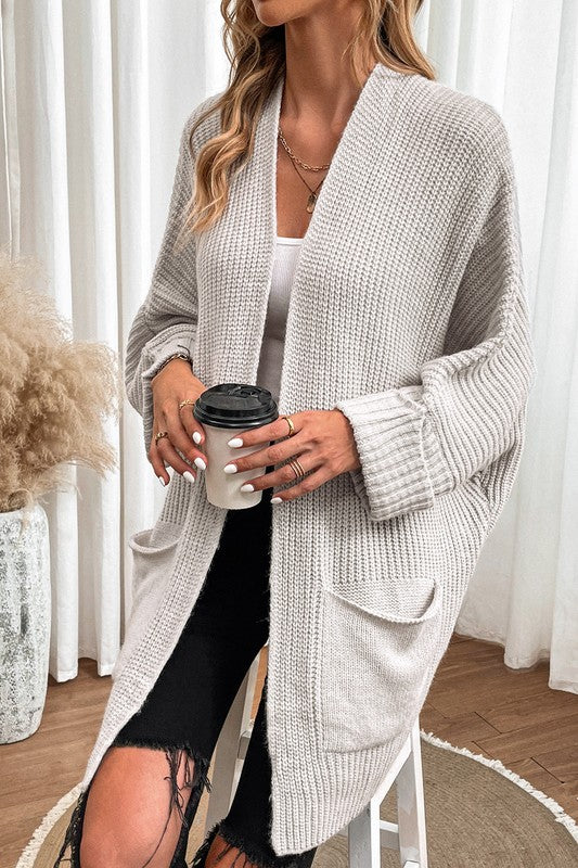 Women's Batwing Sleeve Oversized Cable Knit Cardigan | Zarnesh