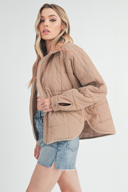 Women’s Bebe Oversized Boxy Snap Button Puffer Jacket | Zarnesh