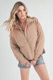 Women’s Bebe Oversized Boxy Snap Button Puffer Jacket | Zarnesh
