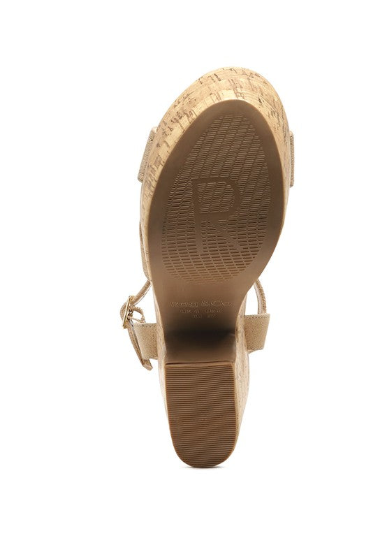Women's ULLA HIGH HEELED BLOCK SANDAL IN BLACK | Zarnesh