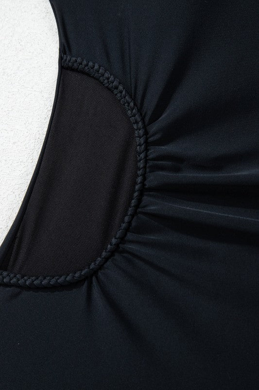 Women's Asymmetric Ruffle Shoulder One-Piece Swimsuit | Zarnesh