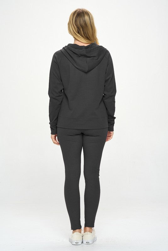 Women's Basic Fall Casual Active Hoodie Set | Zarnesh