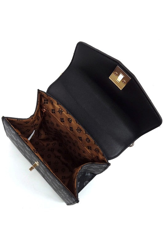 Women’s CM Monogram Printed Satchel Flap Satchel Handbag | Zarnesh