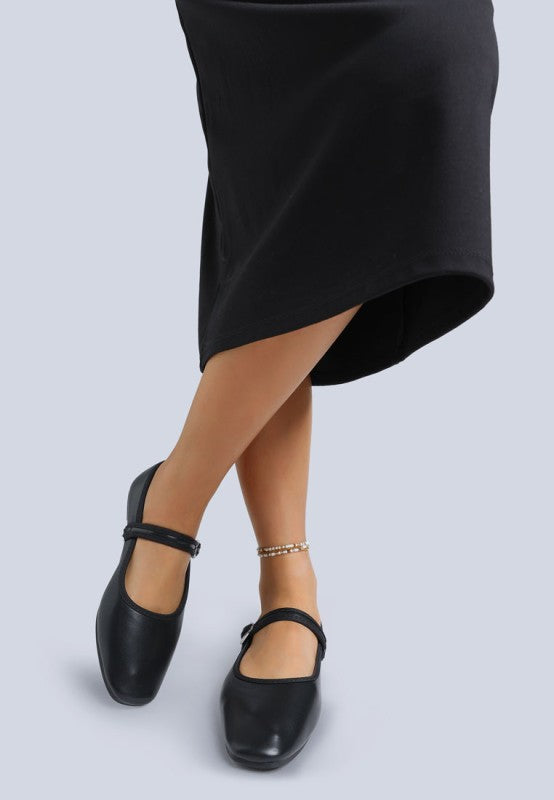 Women’s Classic Pin Buckle Strap Ballerina Flats Shoes | Zarnesh