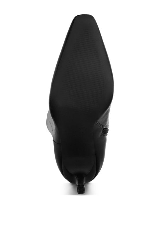 Women's Faux Leather Calf Boots | Zarnesh