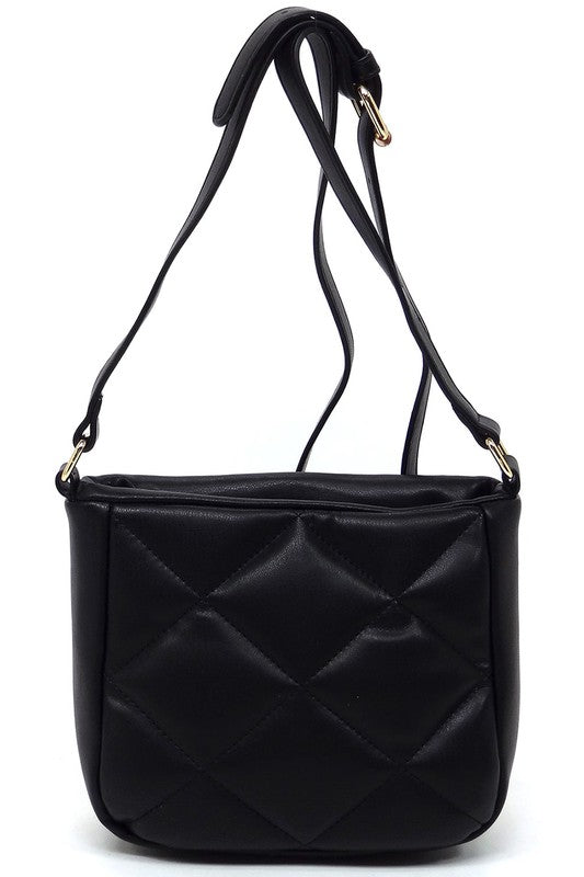Women's Faux Leather Quilted Puffy Crossbody Bag | Zarnesh