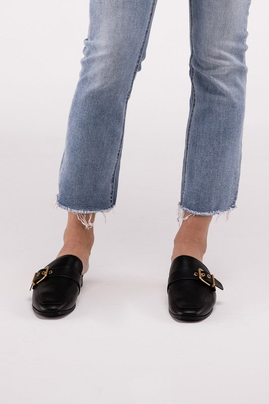 Women's Chantal-S Buckle Backless Slides Loafer Shoes | Zarnesh