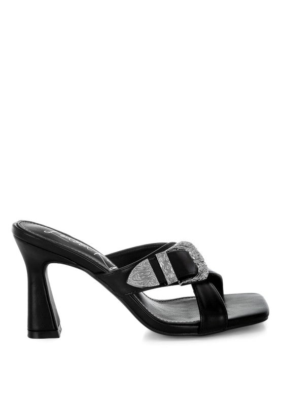 Women’s Mohaya Engraved Metallic Buckle Sandals | Zarnesh