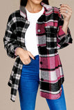 Women’s Black Plaid Colorblock Loose Shacket | Zarnesh