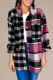 Women’s Black Plaid Colorblock Loose Shacket | Zarnesh