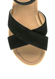 Women's Ulla High Heeled Block Sandal in Black | Zarnesh