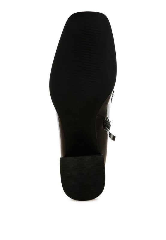 Women's Textured Block Heel Ankle Boots | Zarnesh