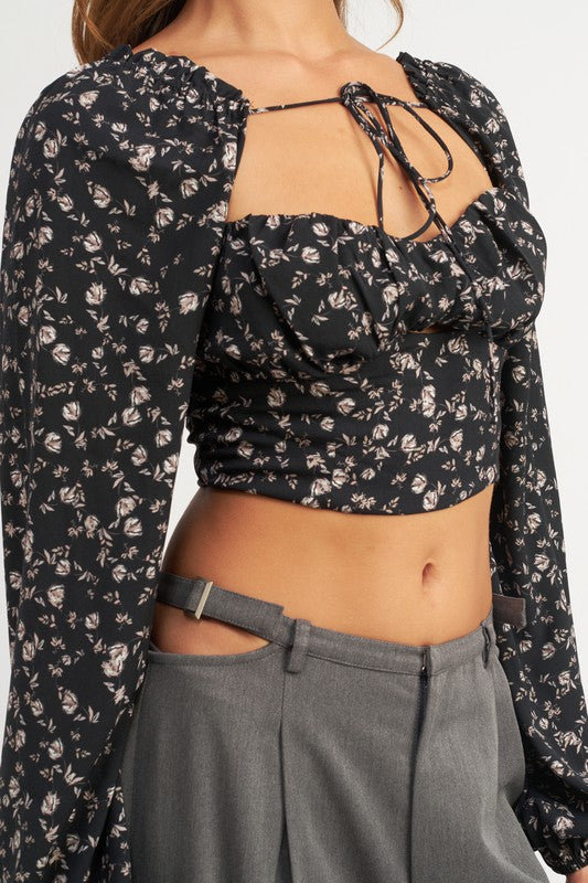 Women’s Tie Front Floral Blouse | Zarnesh