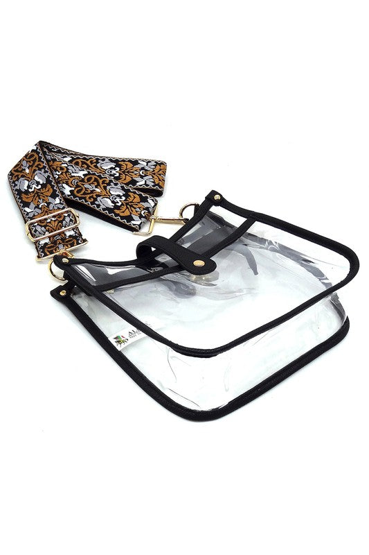 Women’s Transparent Guitar Strap Hobo Crossbody Bag | Zarnesh