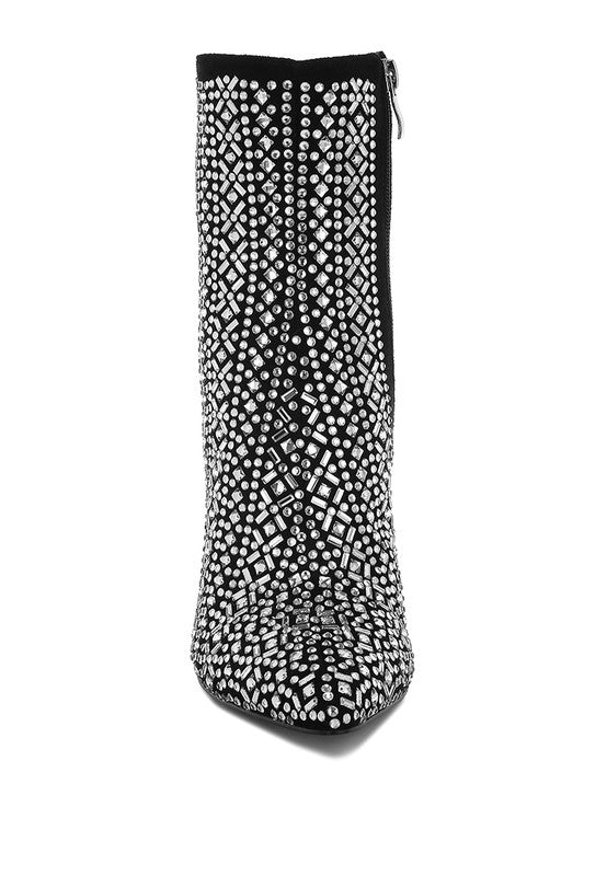 Women's Blaze Rhinestones Stiletto Boots | Zarnesh