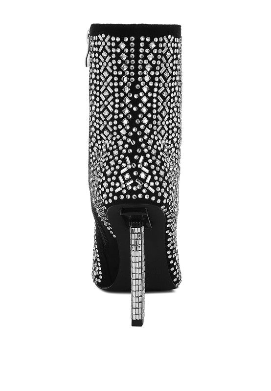 Women's Blaze Rhinestones Stiletto Boots | Zarnesh