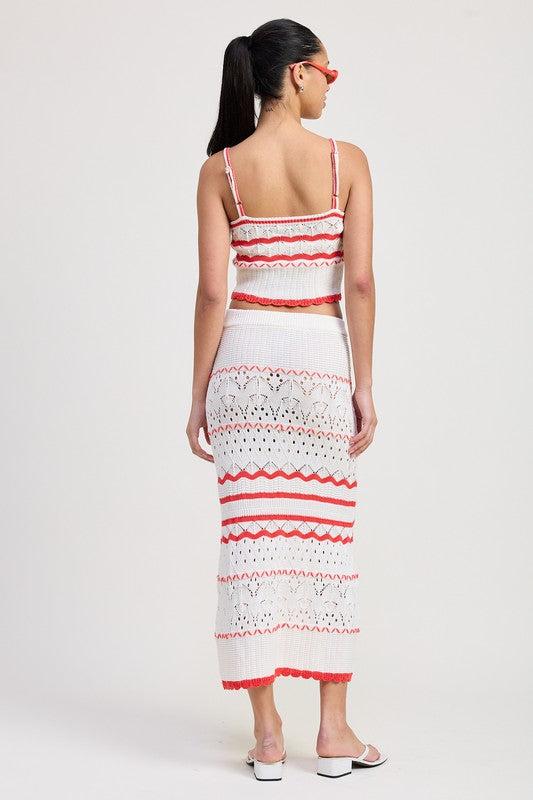 Women’s Boho Crochet Knit Maxi Skirt | Zarnesh