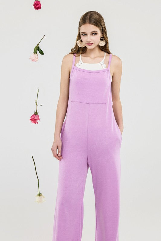 Women’s Boho Plus Wide Leg Overall Jumpsuit with Pocket | Zarnesh