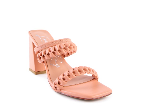 Women's Arnie Braided Block Heeled Slider Sandals | Zarnesh