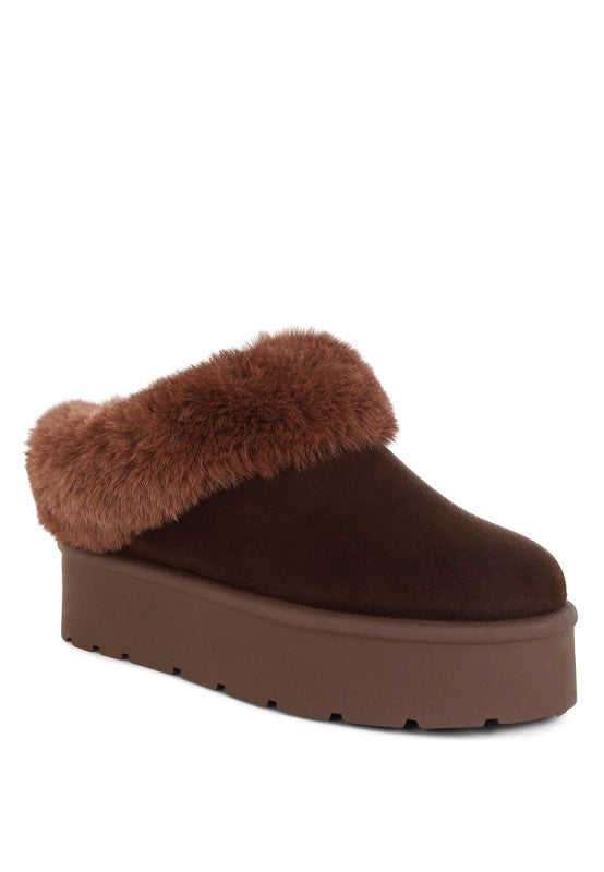 Women’s Aniso Faux Fur Lined Slip-On Platform Snow Boots | Zarnesh