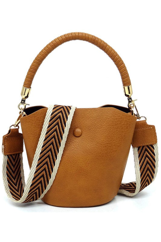 Women's Fashion Bucket Bag Guitar Strap Crossbody | Zarnesh