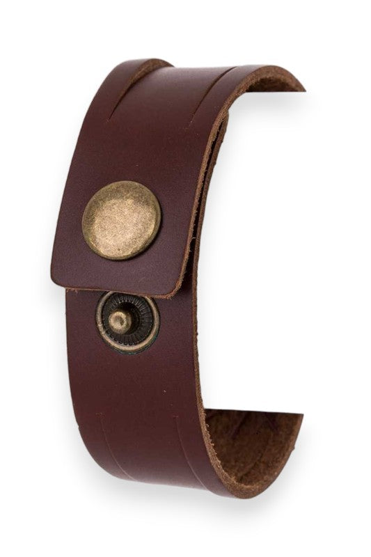 Women's  Genuine Druzy Leather Cuff |  Zarnesh