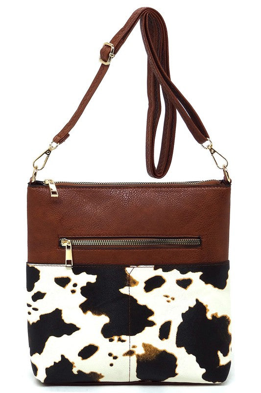 Women’s Leopard Cow Flower Pocket Crossbody Bag | Zarnesh