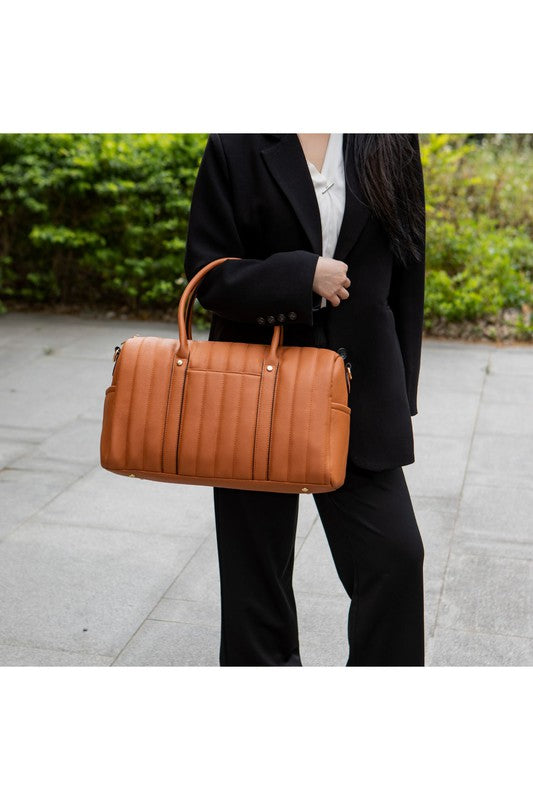  MFK Collection Luana Quilted Duffle Bag by Mia K - Elevate Your Travel Style | Zarnesh