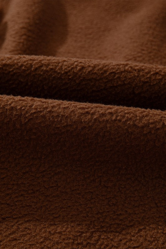 Women’s Solid Fleece Half Zip Pullover Pocketed Sweatshirt | Zarnesh