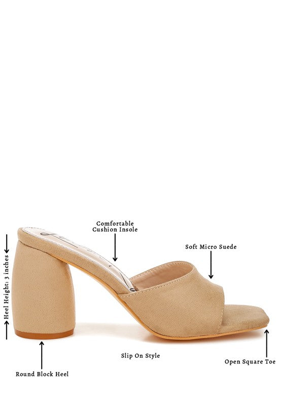 Women’s Bumblin Round Heel Micro Suede Sandals | Zarnesh