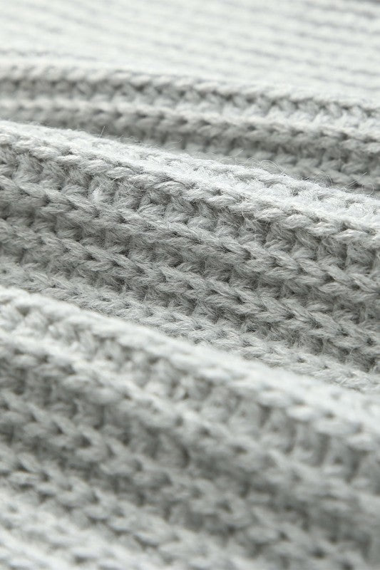 Women’s Buttoned Shoulder Ribbed Drop Shoulder Sweater | Zarnesh