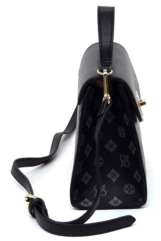 Women’s CM Monogram Printed Satchel Flap Satchel Handbag | Zarnesh