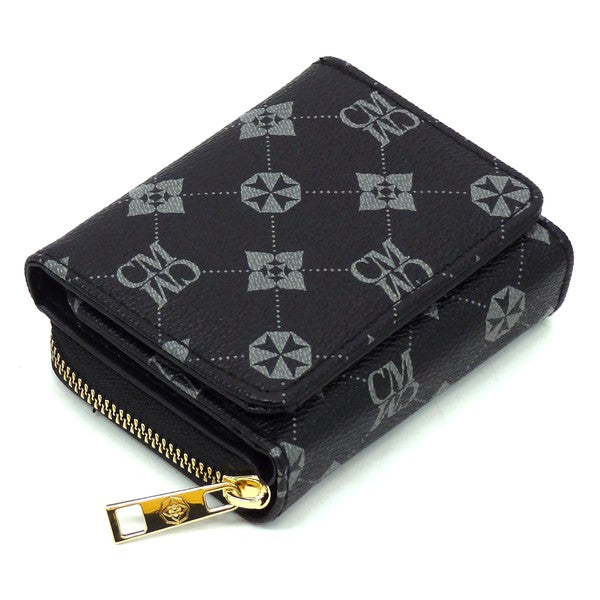 Women CM Monogram Tri-fold Wallet | Zarnesh - Zarnesh
