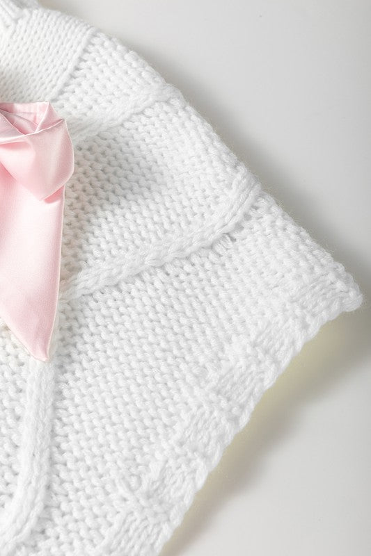 Women’s Cable Knit Bowknot Short Sleeve Spring Sweater | Zarnesh