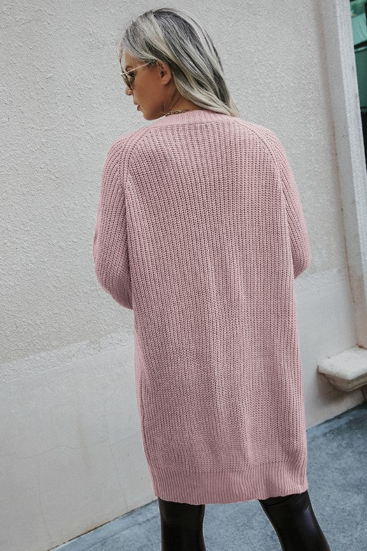 Women’s Cable Knit Long Sleeves Open Front Cardigan | Zarnesh