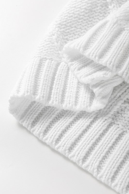 Women’s Cable Knit Bowknot Short Sleeve Spring Sweater | Zarnesh