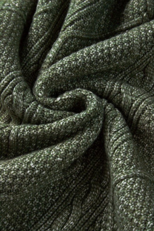 Women’s Cable Knit Drop Shoulder Oversized Sweater Dress | Zarnesh